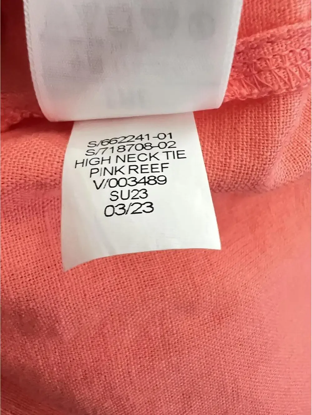 NWT Gap Coral Linen Blend Halter Dress Women's Medium - Picture 6 of 7